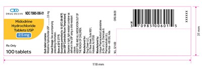 Midodrine-HCl-Tablets-USP-2.5mg-100ct - XXXXXX Midodrine HCl 2.5 mg Tablets, Drug Ocean 01